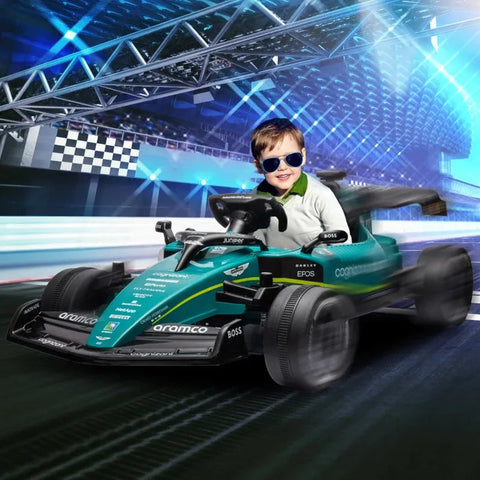 Aston Martin Aramco F1 Licensed Electric Kids Ride On Race Car