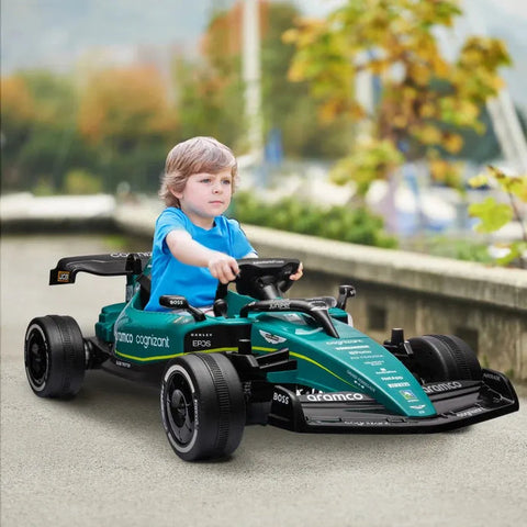 Aston Martin Aramco F1 Licensed Electric Kids Ride On Race Car