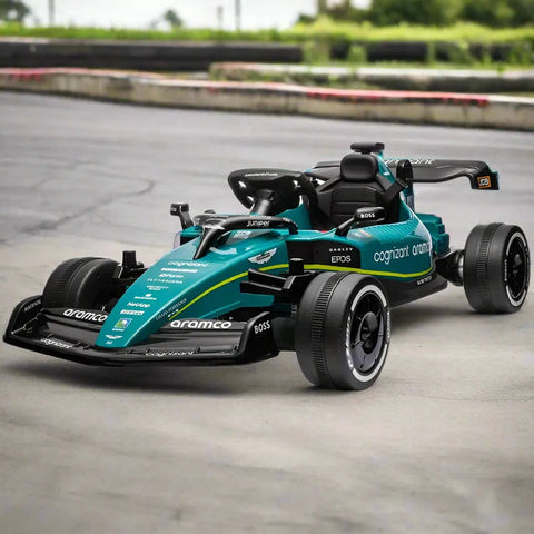 Aston Martin Aramco F1 Licensed Electric Kids Ride On Race Car