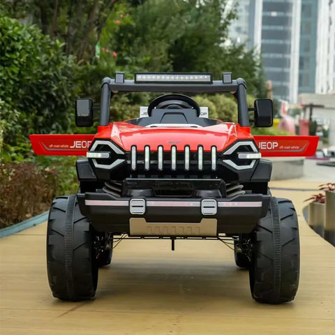 Child enjoying a ride in the Bluetooth Kids Jeep HZBB666 with remote control