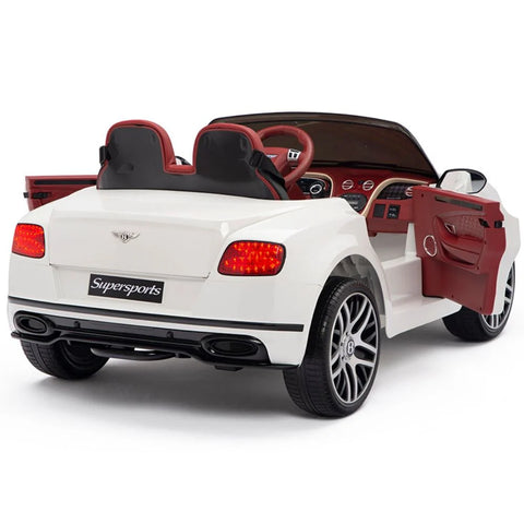 Licensed Bentley GT Super Sports Kids Car White