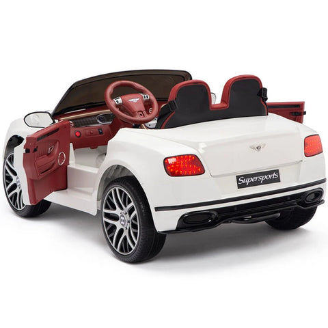 Licensed Bentley GT Super Sports Kids Car White