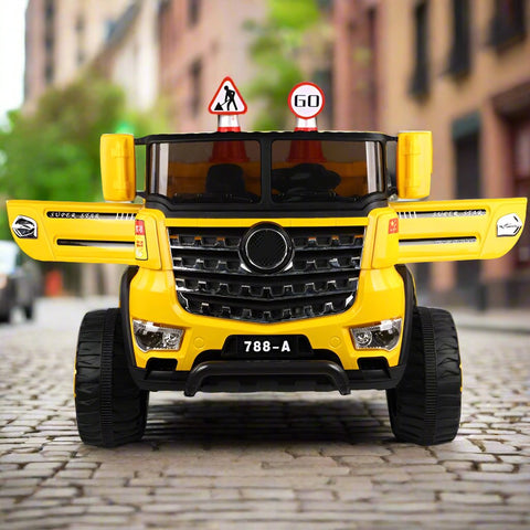 11Cart Kids Lorry Ride on Truck with Electric tipper, Automatic lifting, Swing, LED light and Remote Control - 11Cart